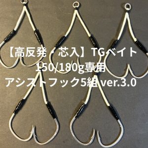 【高反発・芯入】TGベイト150/180g専用アシストフック5組 ver.3.0