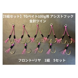【5組セット】TGベイト100g用 アシストフック 金針ツイン